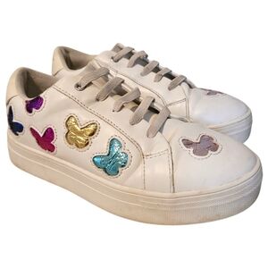 Kurt Geiger London Girls 4 Mini Laney Butterfly Sneakers Leather Slip-on Casual